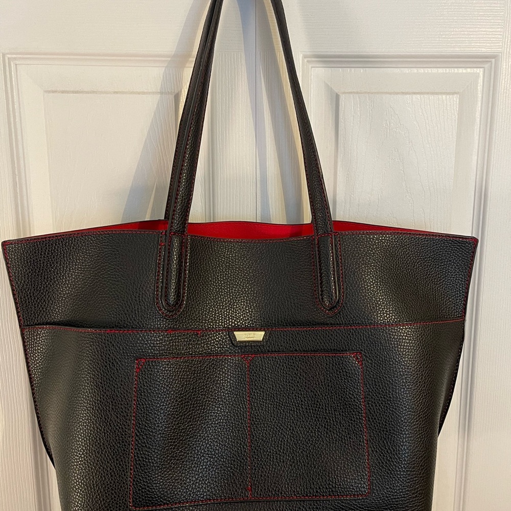Tutilo - Black/red Tote - Faux Leather
